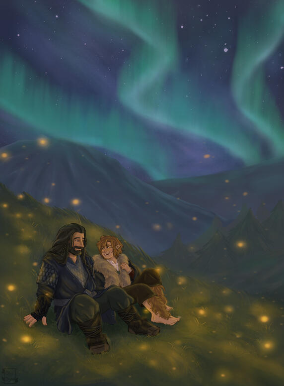 Fireflies and Northern Lights - Commission Razzy (August 2021)